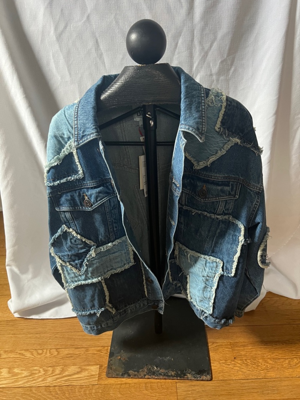 BDG Two-Tone Patchwork Denim Jacket - Blue